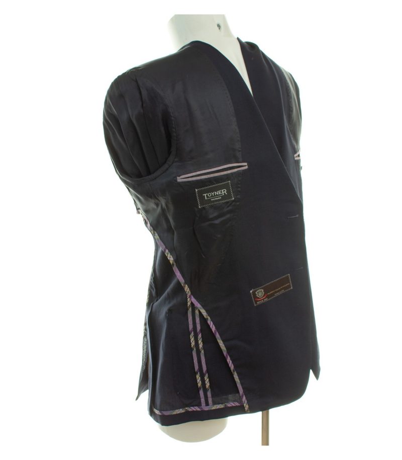 Toyner Herren Sakko Gr. 50 Blau Einreiher Wolle Fratelli Tallia di Delfino – Foto 7