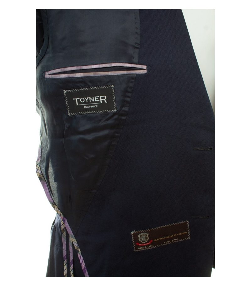 Toyner Herren Sakko Gr. 50 Blau Einreiher Wolle Fratelli Tallia di Delfino – Foto 10