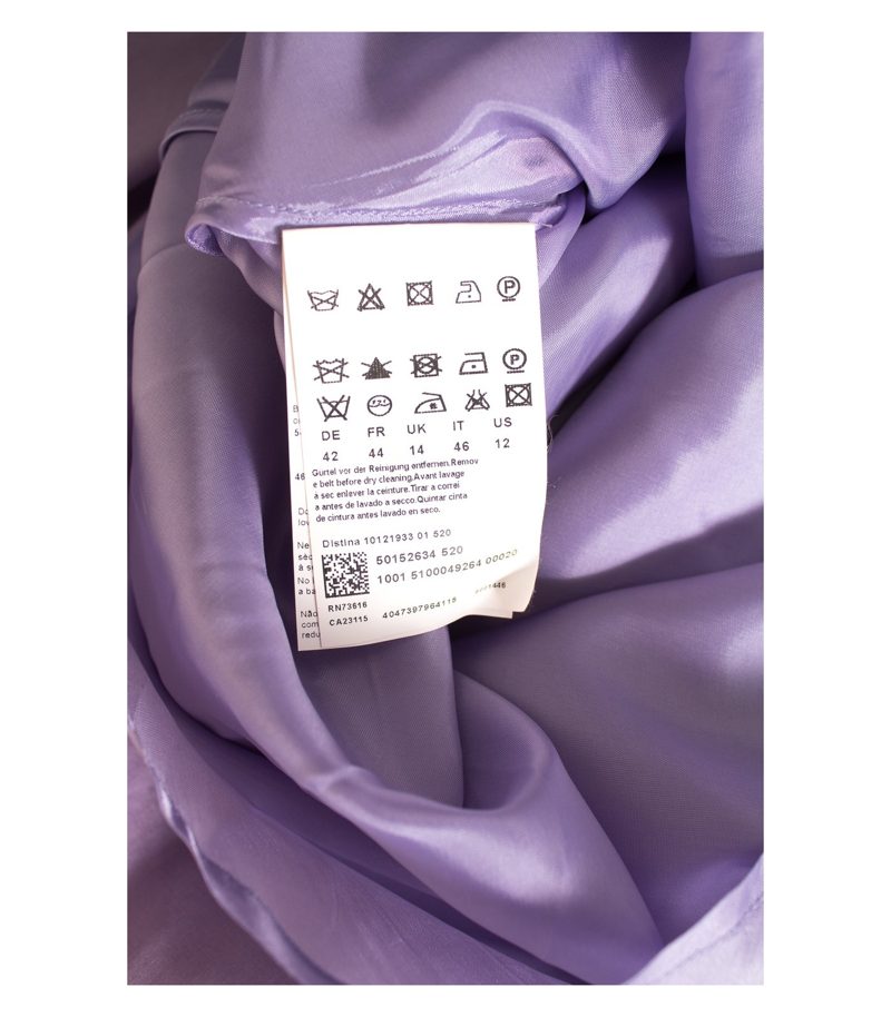 HUGO BOSS Damen Kleid Cocktailkleid Gr. DE 42 Lila Seide – Foto 7