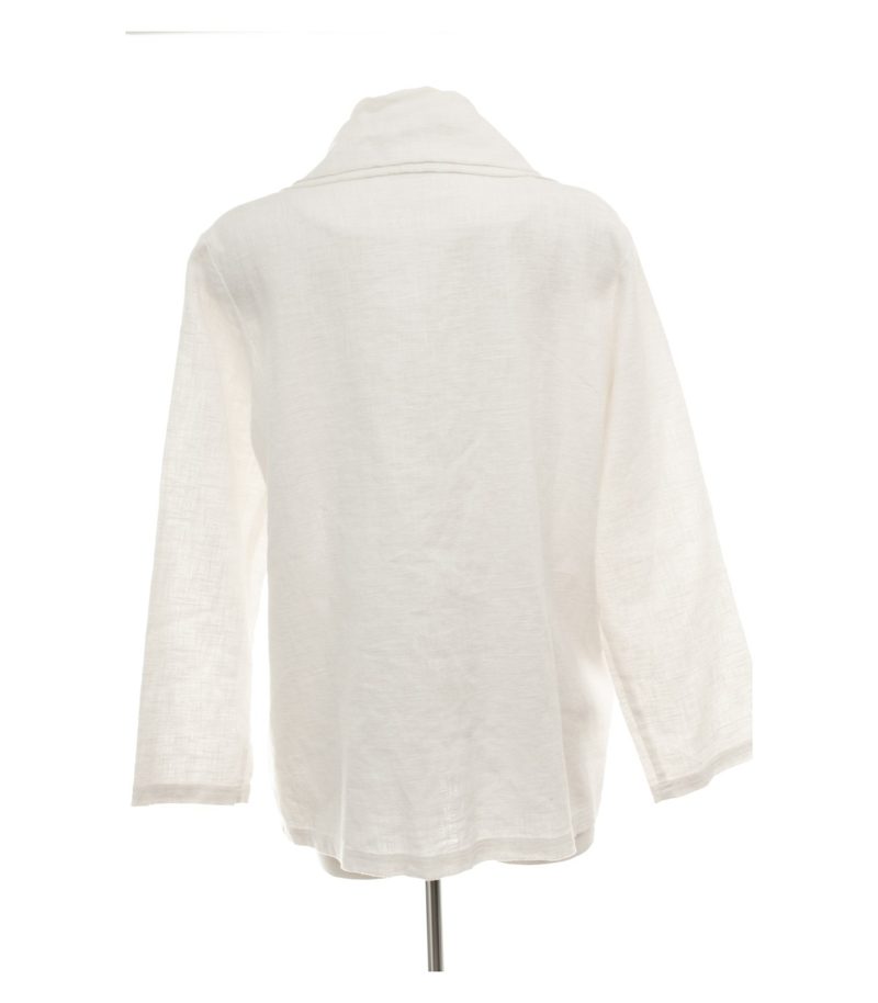 Silkwave Damen Bluse Gr. XXL Weiß Tunika Ramie – Foto 4