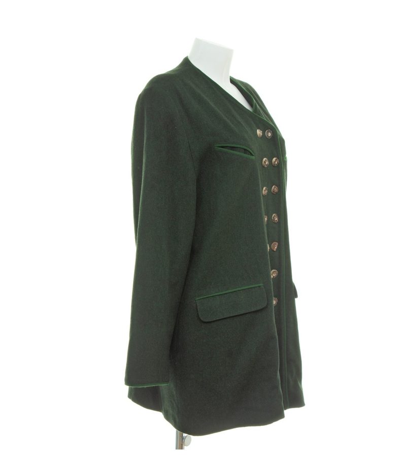 Gössl Damen Jacke Gr. 46 Dunkelgrün Janker Zweireiher Wolle – Foto 2