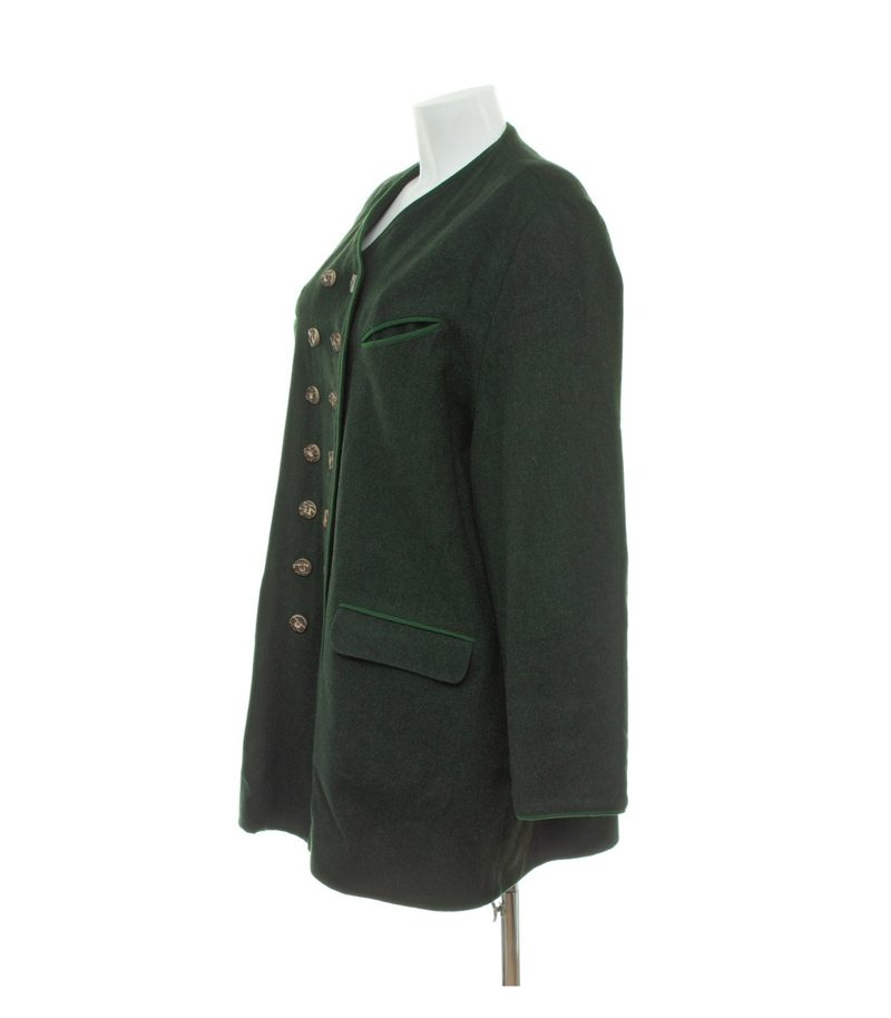 Gössl Damen Jacke Gr. 46 Dunkelgrün Janker Zweireiher Wolle – Foto 3