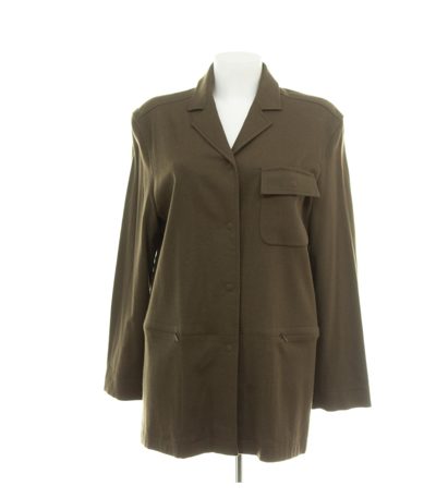 Aigner Damen Jacke Gr. 40 Olivgrün Blazer Wollmix
