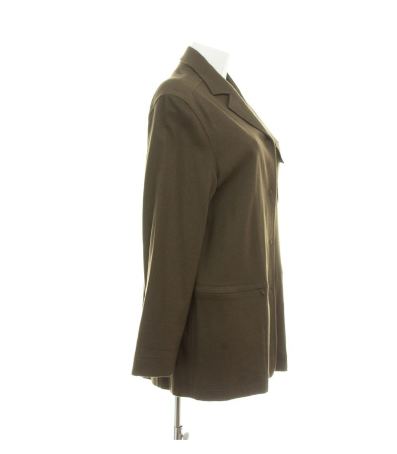 Aigner Damen Jacke Gr. 40 Olivgrün Blazer Wollmix – Foto 2