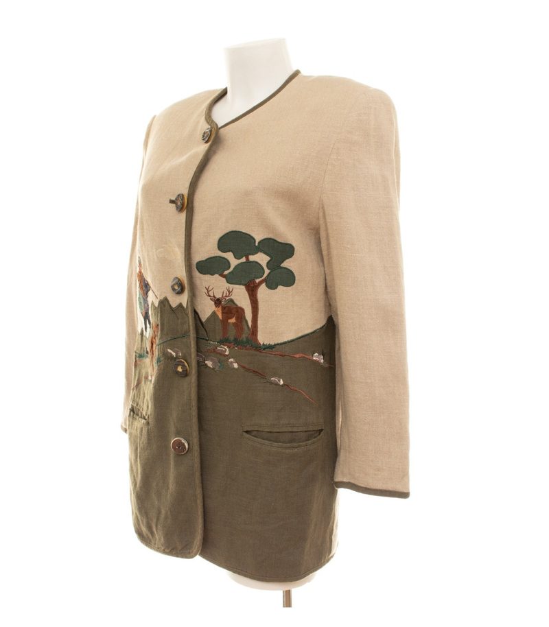 Collection Forum Damen Jacke Gr. 36 Beige Janker Leinen – Foto 2