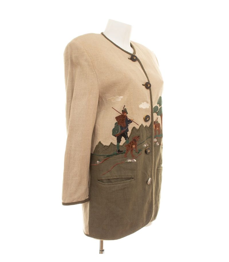 Collection Forum Damen Jacke Gr. 36 Beige Janker Leinen – Foto 4