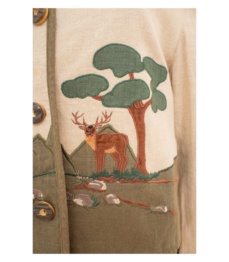 Collection Forum Damen Jacke Gr. 36 Beige Janker Leinen – Foto 6
