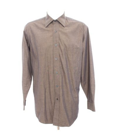 ANDREWS & ANDREWS Herren Hemd Business Shirt Gr. 39/40 Braun Blau Baumwolle