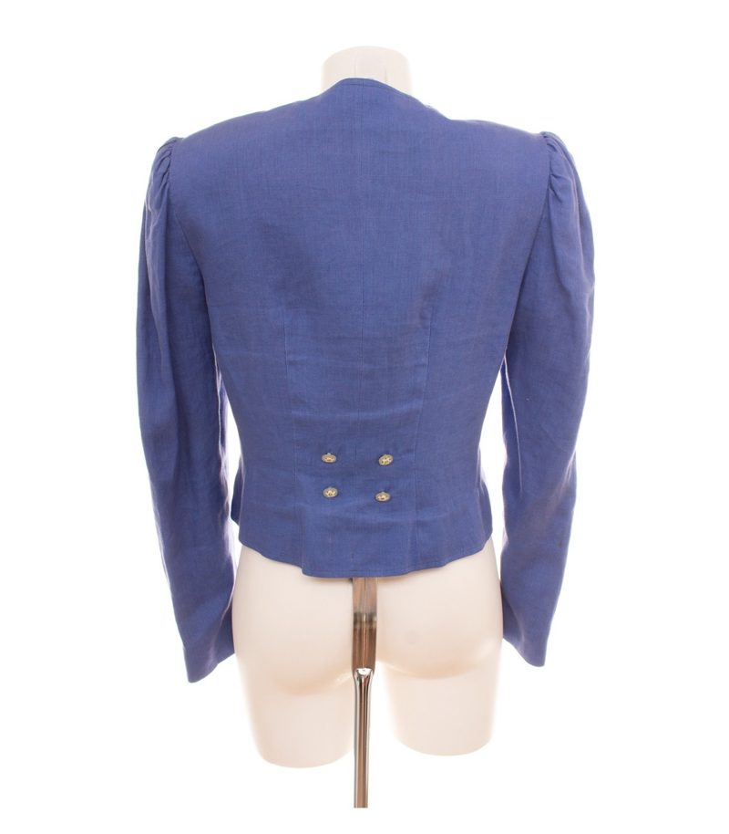 Sportalm Kitzbühel Damen Jacke Gr. 40 Blau Janker Leinen – Foto 4