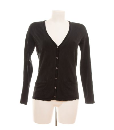 Hugo Boss Damen Strickjacke Gr. M Schwarz Cardigan Seidenmix