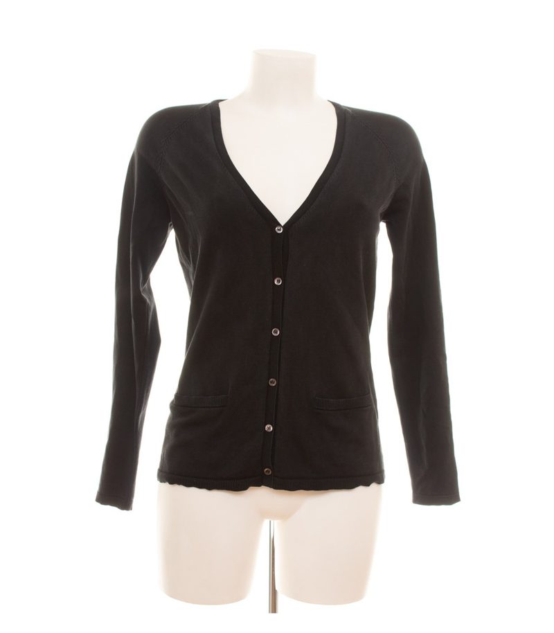 Hugo Boss Damen Strickjacke Gr. M Schwarz Cardigan Seidenmix – Foto 1