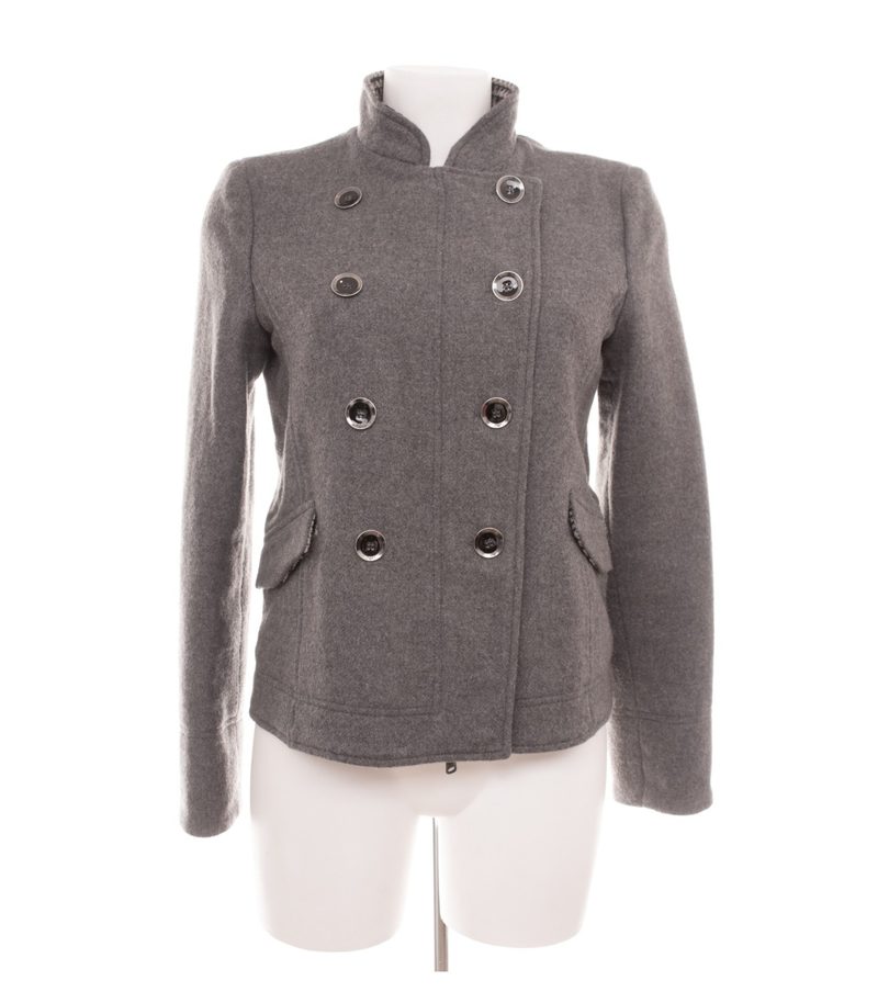 Armani Jeans Damen Jacke Gr. 36 Wollmix Grau Zweireiher – Foto 1