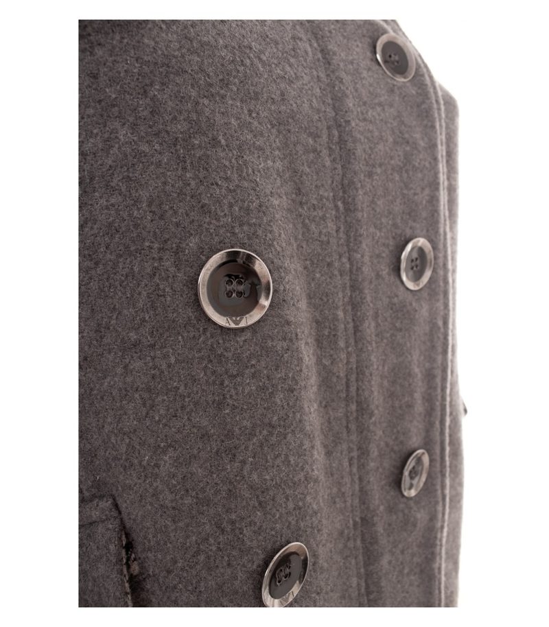Armani Jeans Damen Jacke Gr. 36 Wollmix Grau Zweireiher – Foto 5