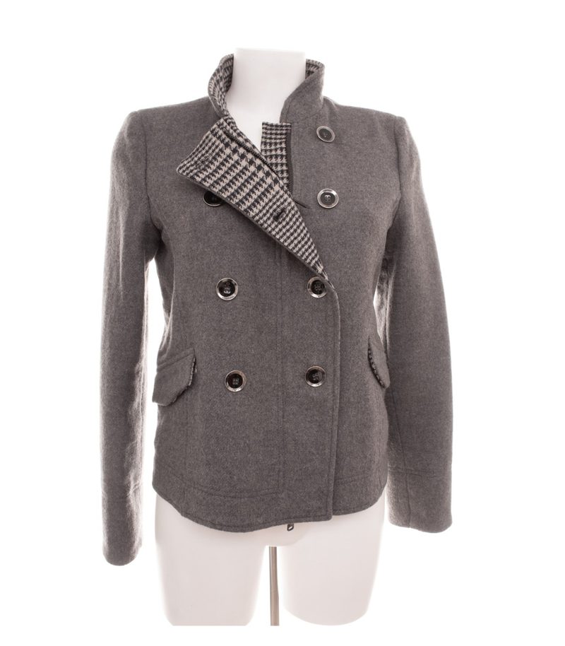 Armani Jeans Damen Jacke Gr. 36 Wollmix Grau Zweireiher – Foto 7