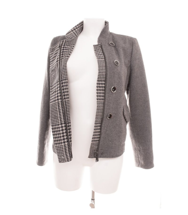 Armani Jeans Damen Jacke Gr. 36 Wollmix Grau Zweireiher – Foto 8