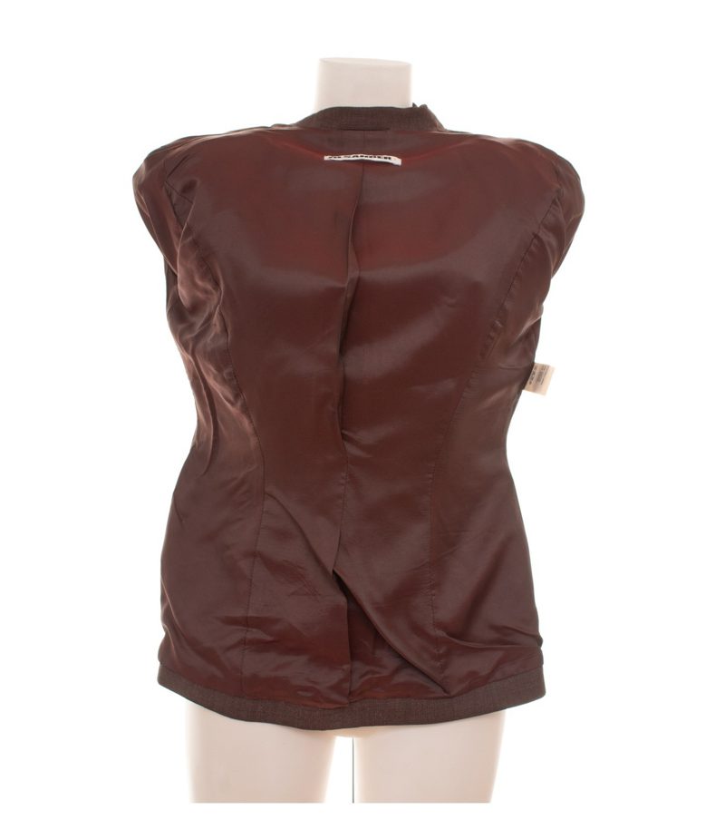 Jil Sander Damen Blazer Gr. 36 Braun Einreiher Wolle – Foto 5
