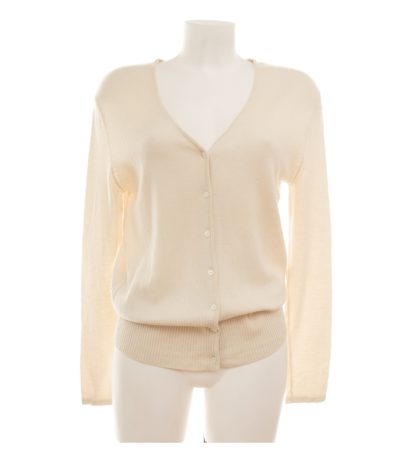 Laurèl Damen Strickjacke Gr. 40 Beige Cardigan Kaschmir