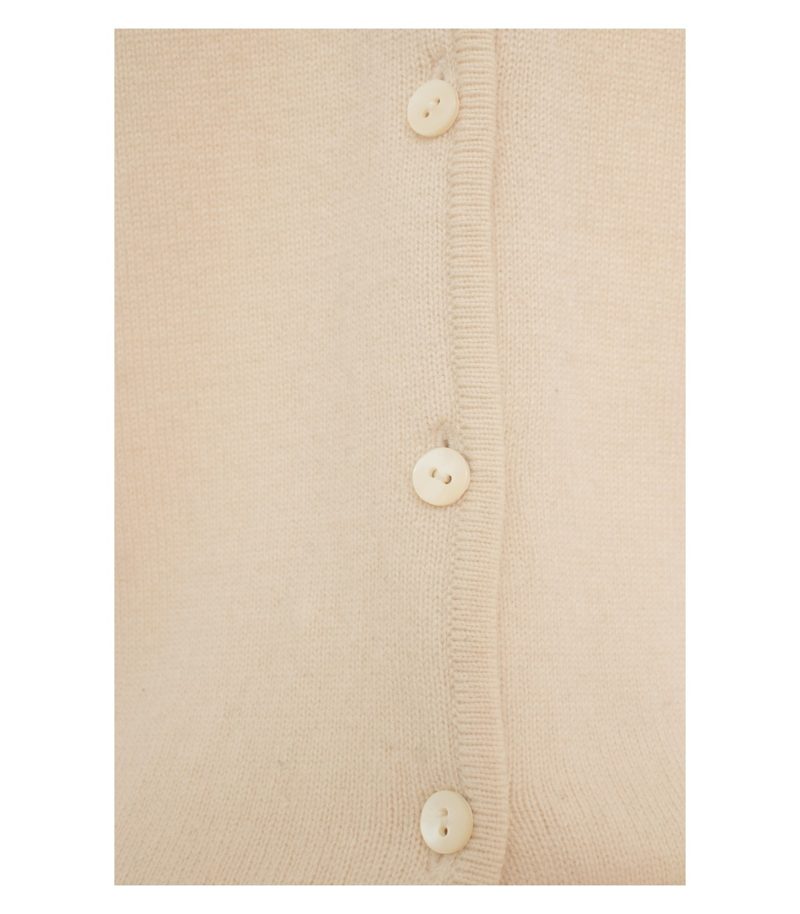 Laurèl Damen Strickjacke Gr. 40 Beige Cardigan Kaschmir – Foto 5