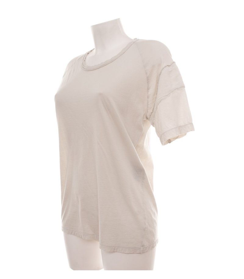 0044 Damen T-Shirt Gr. S (P) Beige Oversize Baumwolle – Foto 2