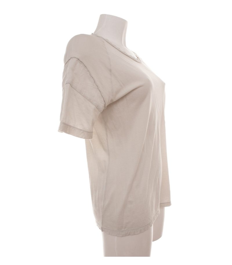 0044 Damen T-Shirt Gr. S (P) Beige Oversize Baumwolle – Foto 4