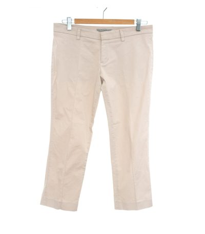 Drykorn Damen for beatiful people Hose Caprihose Gr. 2 DE 36 Creme Baumwolle