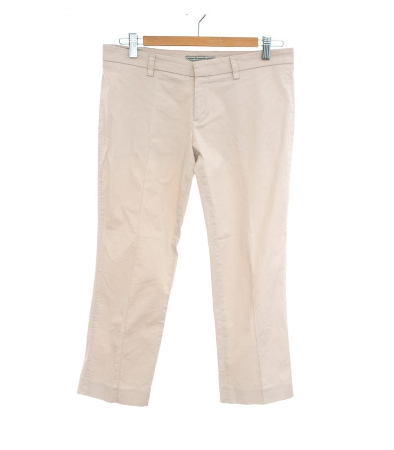Drykorn Damen for beatiful people Hose Caprihose Gr. 2 DE 36 Creme Baumwolle – Foto 1