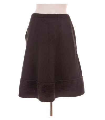 Akris punto Damen Rock ca. Gr. 38 Schwarz A-Linie Wollmix