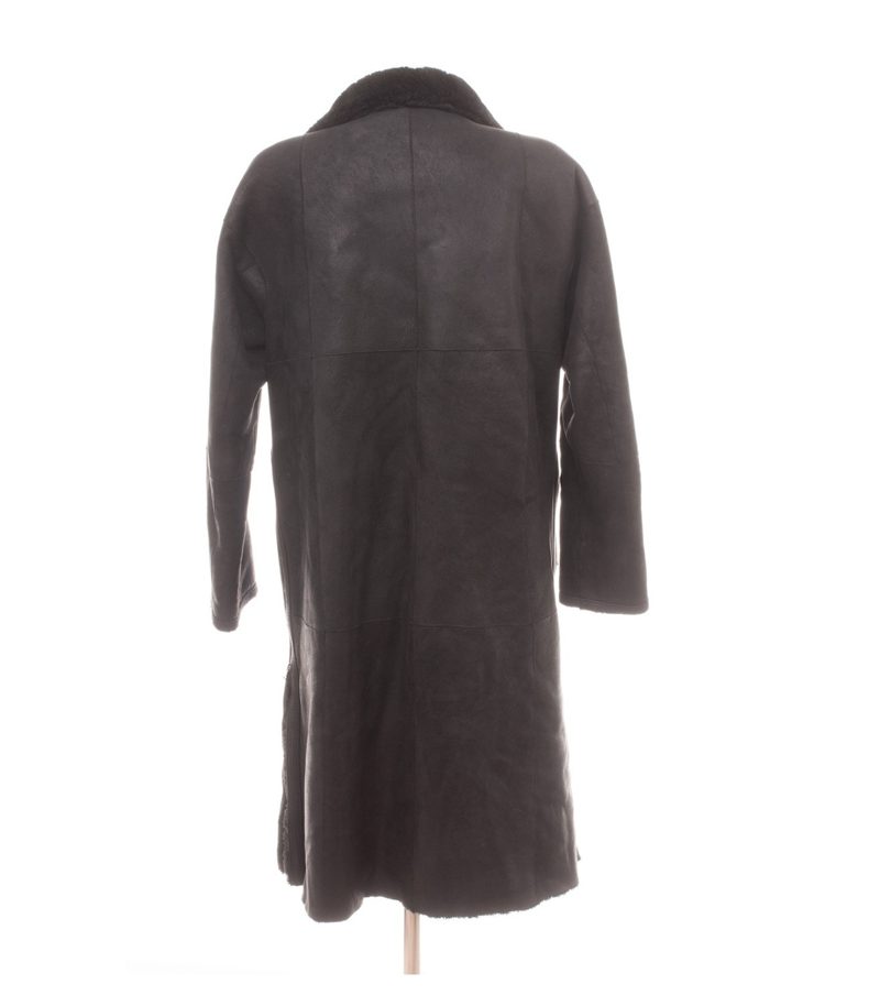 Werner Christ Damen Mantel Gr. 40 Schwarz Ledermantel Leder – Foto 3