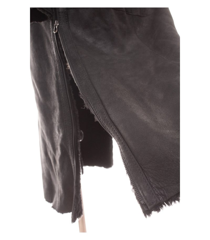 Werner Christ Damen Mantel Gr. 40 Schwarz Ledermantel Leder – Foto 5