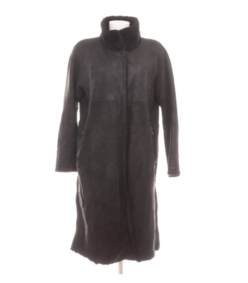 Werner Christ Damen Mantel Gr. 40 Schwarz Ledermantel Leder – Foto 6
