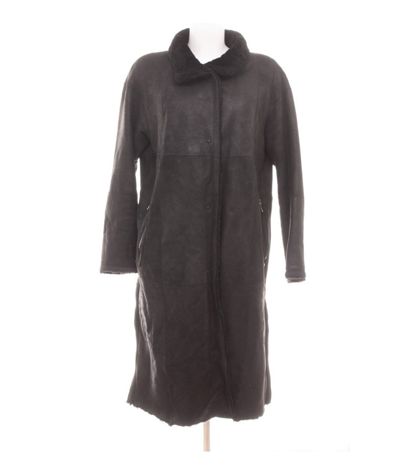 Werner Christ Damen Mantel Gr. 40 Schwarz Ledermantel Leder – Foto 7