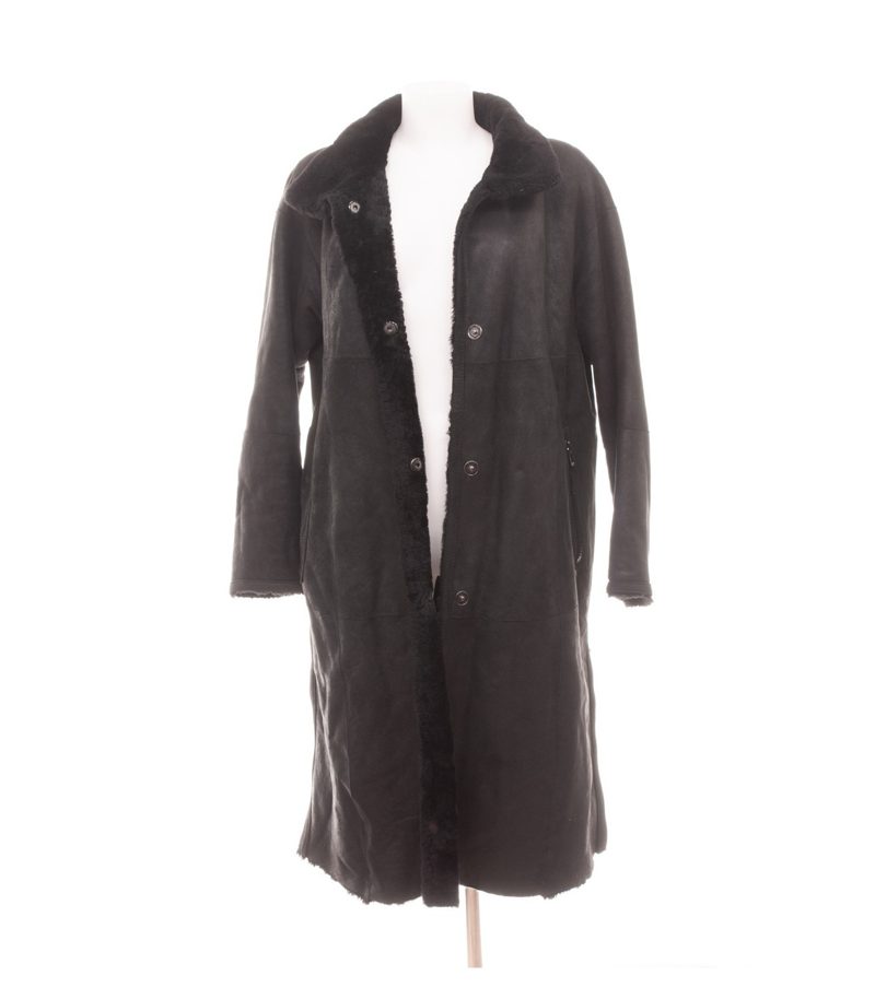 Werner Christ Damen Mantel Gr. 40 Schwarz Ledermantel Leder – Foto 8