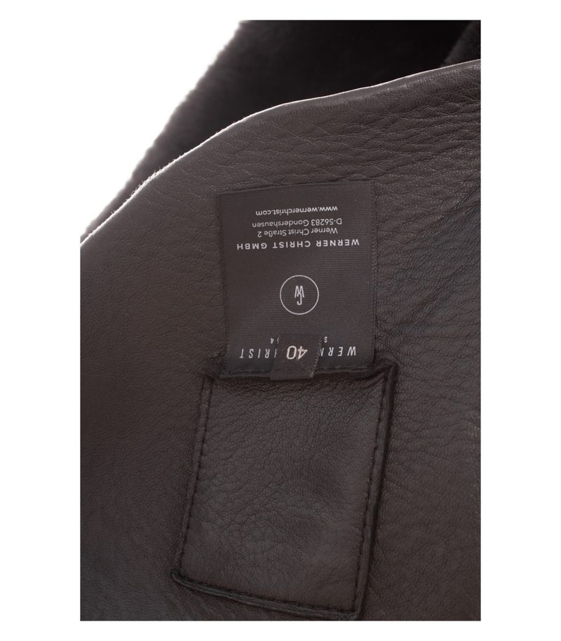 Werner Christ Damen Mantel Gr. 40 Schwarz Ledermantel Leder – Foto 10