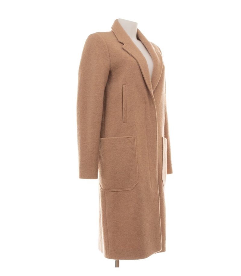 Marc O'Polo Damen Mantel Gr. 36 Pure Beige Einreiher Wolle – Foto 4
