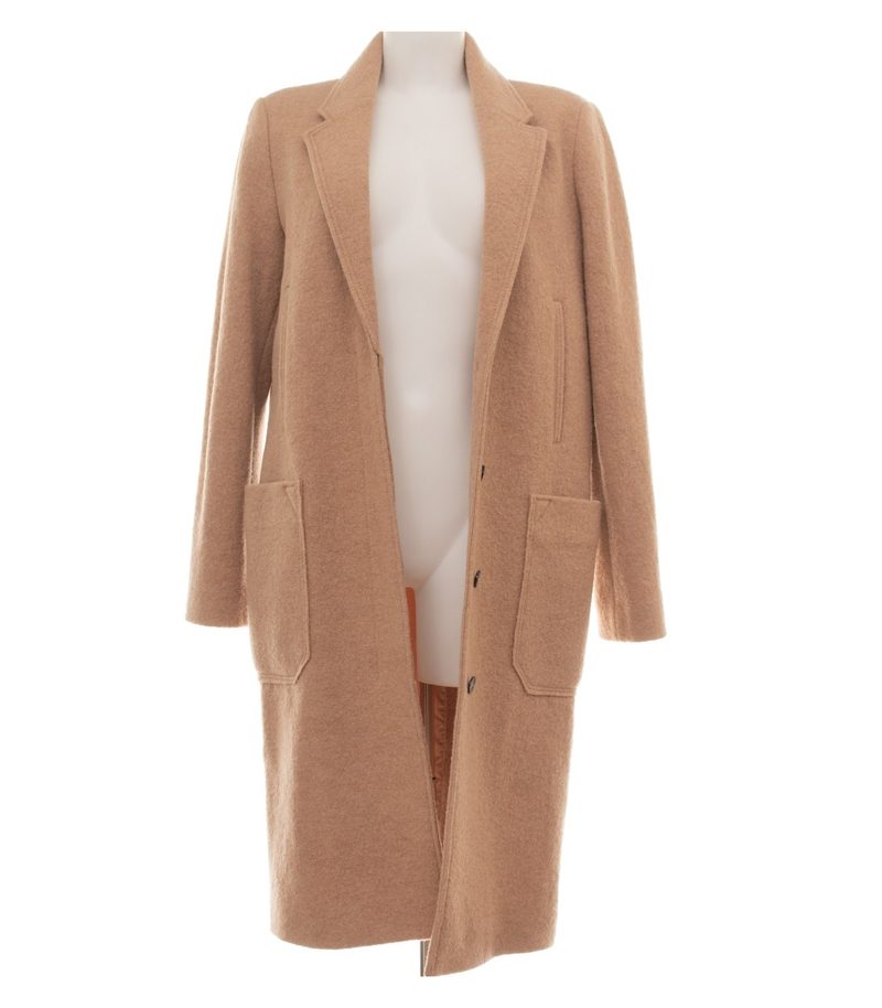 Marc O'Polo Damen Mantel Gr. 36 Pure Beige Einreiher Wolle – Foto 5