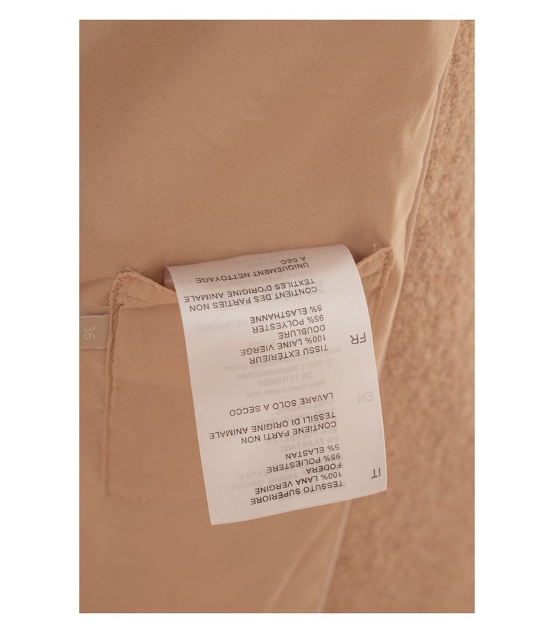 Marc O'Polo Damen Mantel Gr. 36 Pure Beige Einreiher Wolle – Foto 8