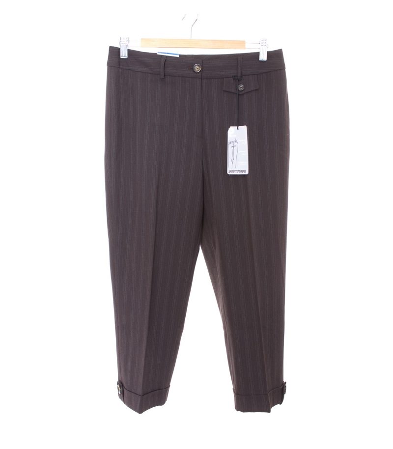 GERRY WEBER Damen Hose Gerades Bein Kurze Hose Gr. DE 38 Braun NEU – Foto 1