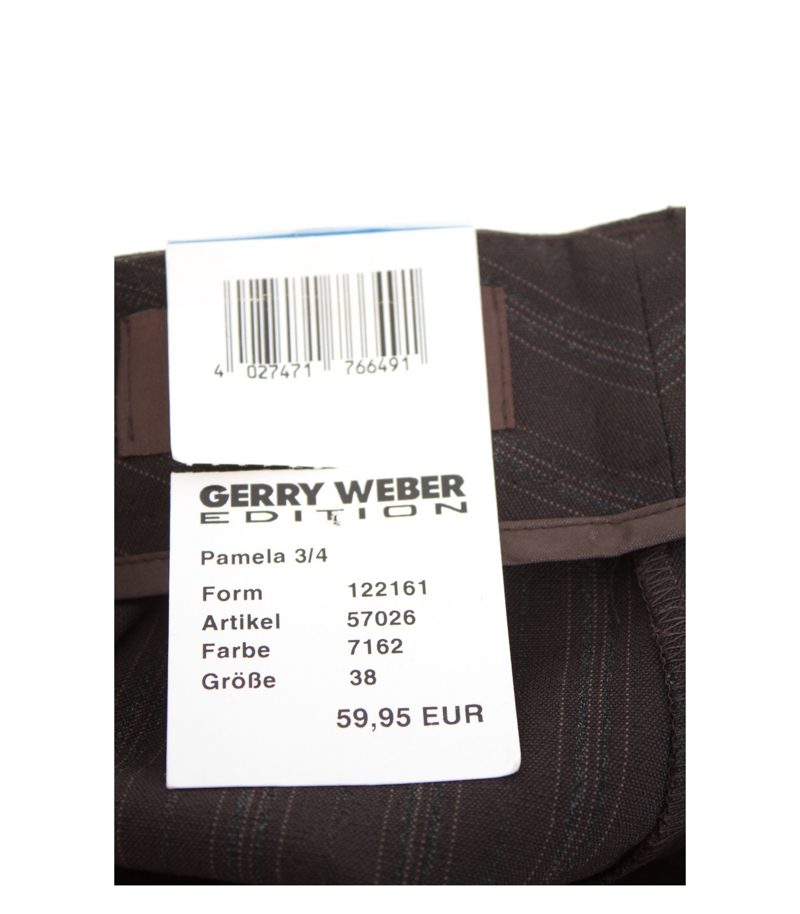 GERRY WEBER Damen Hose Gerades Bein Kurze Hose Gr. DE 38 Braun NEU – Foto 4