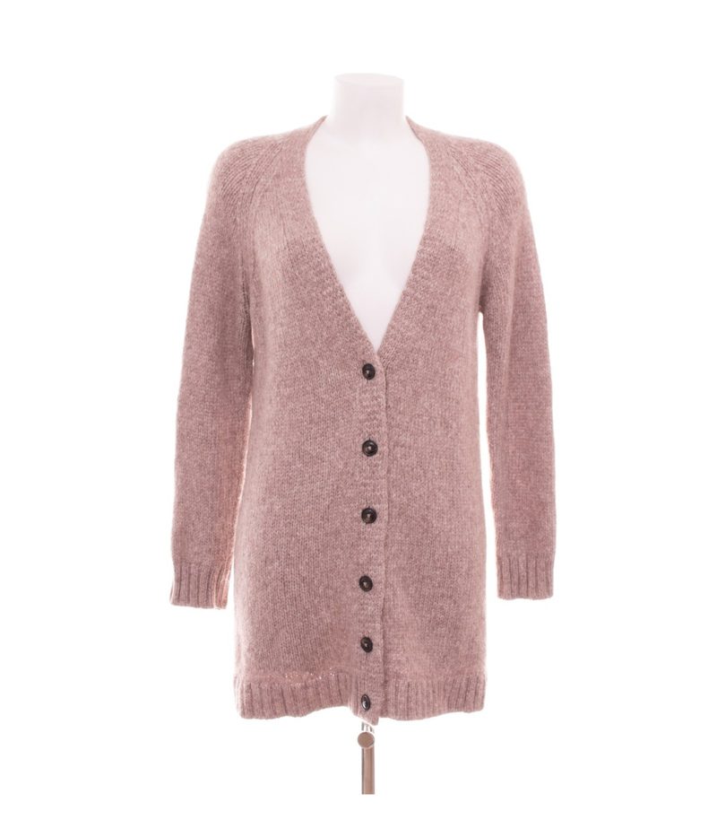 Closed Damen Strickjacke Cardigan Gr. M Alpakawollmix Rosa V-Ausschnitt – Foto 1