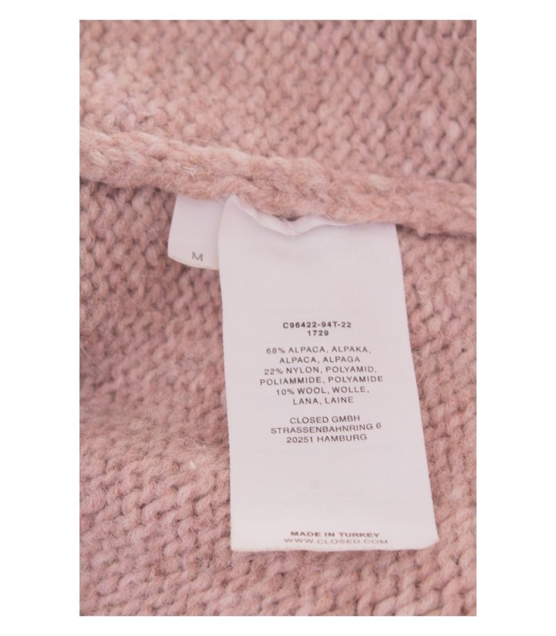 Closed Damen Strickjacke Cardigan Gr. M Alpakawollmix Rosa V-Ausschnitt – Foto 7