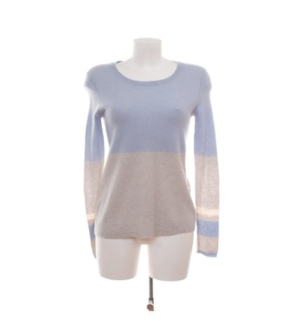 He Loves Me He Loves Me Not Damen Pullover ca. Gr. 34 Hellblau-Beige Kaschmir