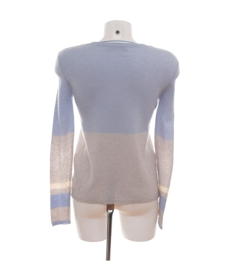 He Loves Me He Loves Me Not Damen Pullover ca. Gr. 34 Hellblau-Beige Kaschmir – Foto 4