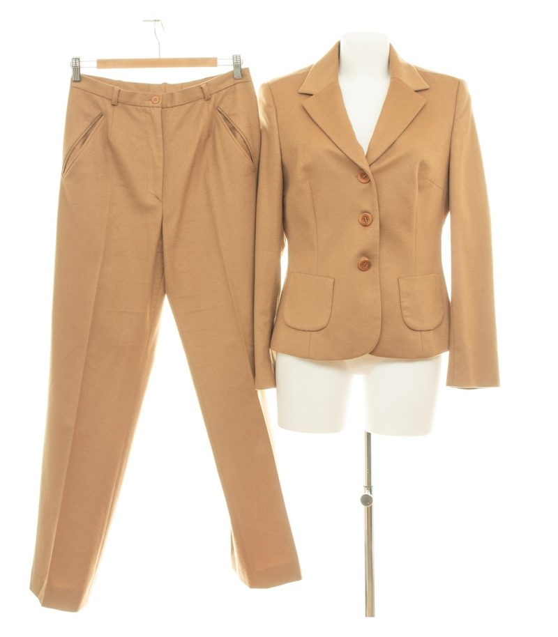 D&G Damen Hosenanzug Gr. 40 Camel 2-Teiler Wolle – Foto 1