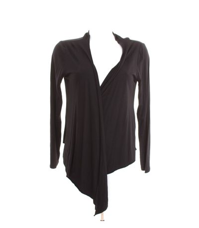 S.MARLON Damen Shirt Langarmshirt Stretchjacke Longsleeves Jacke Gr. L Schwarz