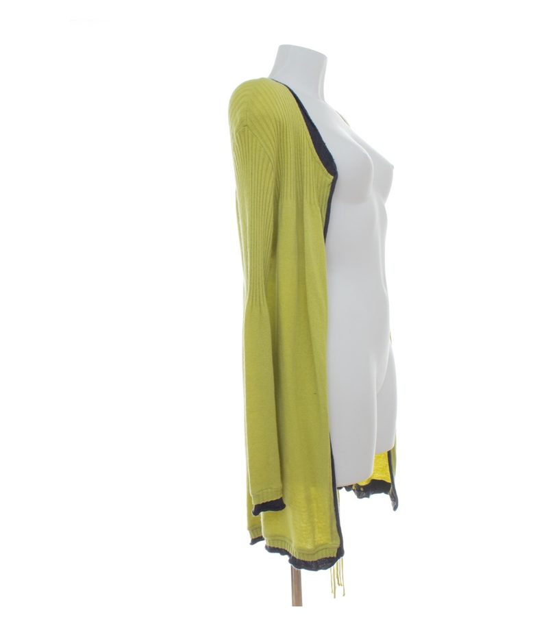 Elisa Cavaletti Damen Strickjacke Gr. XL Grüngelb Cardigan Wollmix – Foto 4