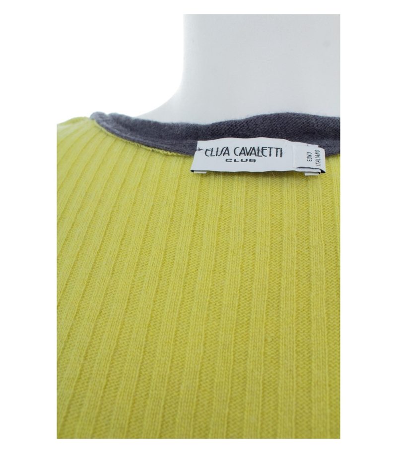 Elisa Cavaletti Damen Strickjacke Gr. XL Grüngelb Cardigan Wollmix – Foto 7