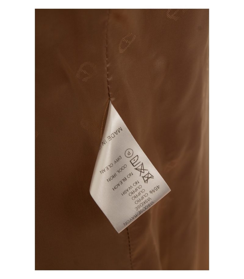 Aigner Damen Blazer Einreiher Gr. 42 Wolle Beige Reverskragen – Foto 7