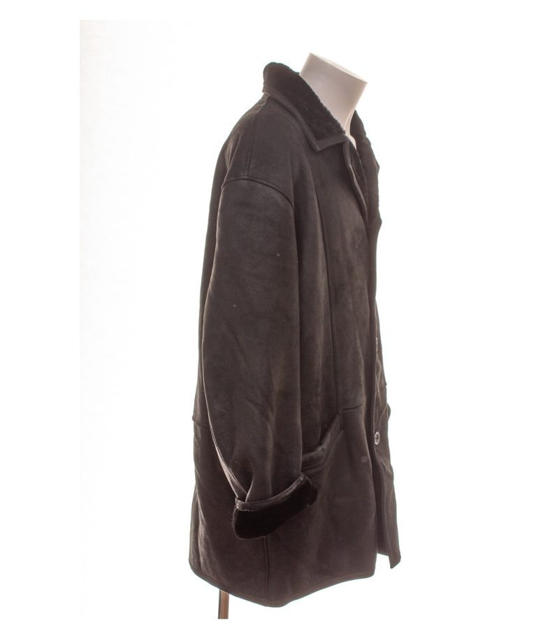 Zaffers Herren Kurzmantel Gr. 56 Schwarz Einreiher Lammfell – Foto 2