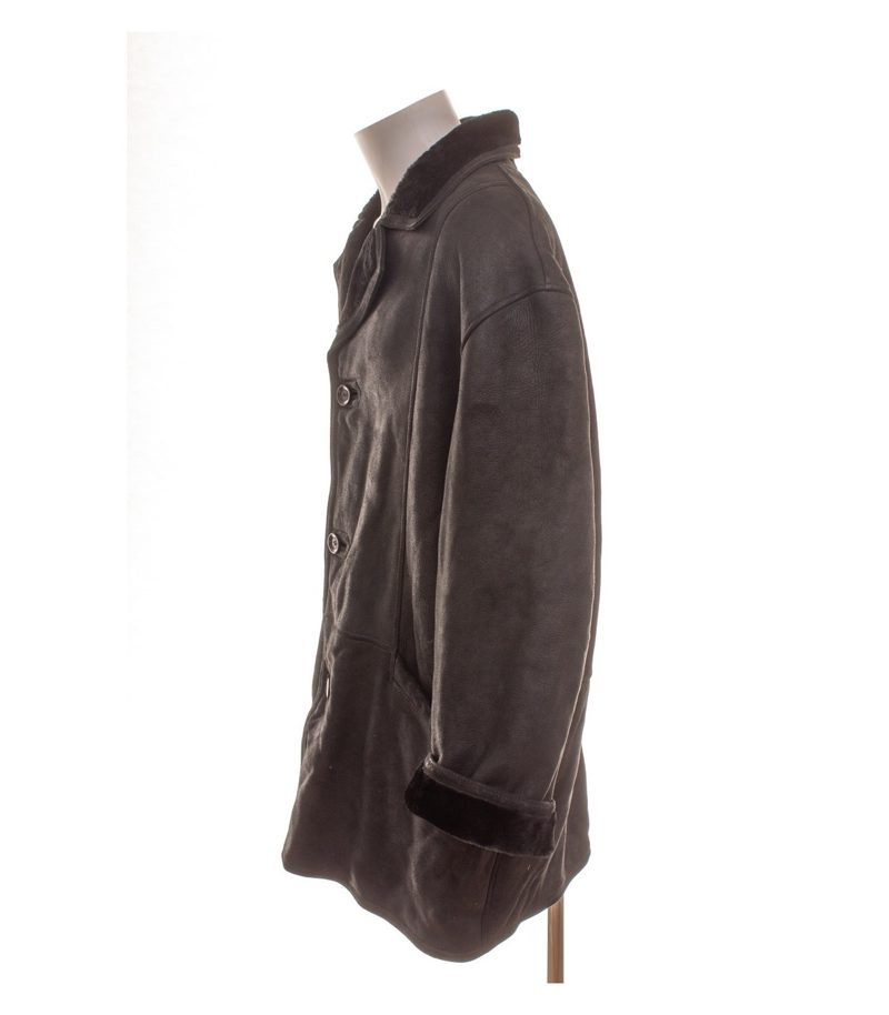 Zaffers Herren Kurzmantel Gr. 56 Schwarz Einreiher Lammfell – Foto 3