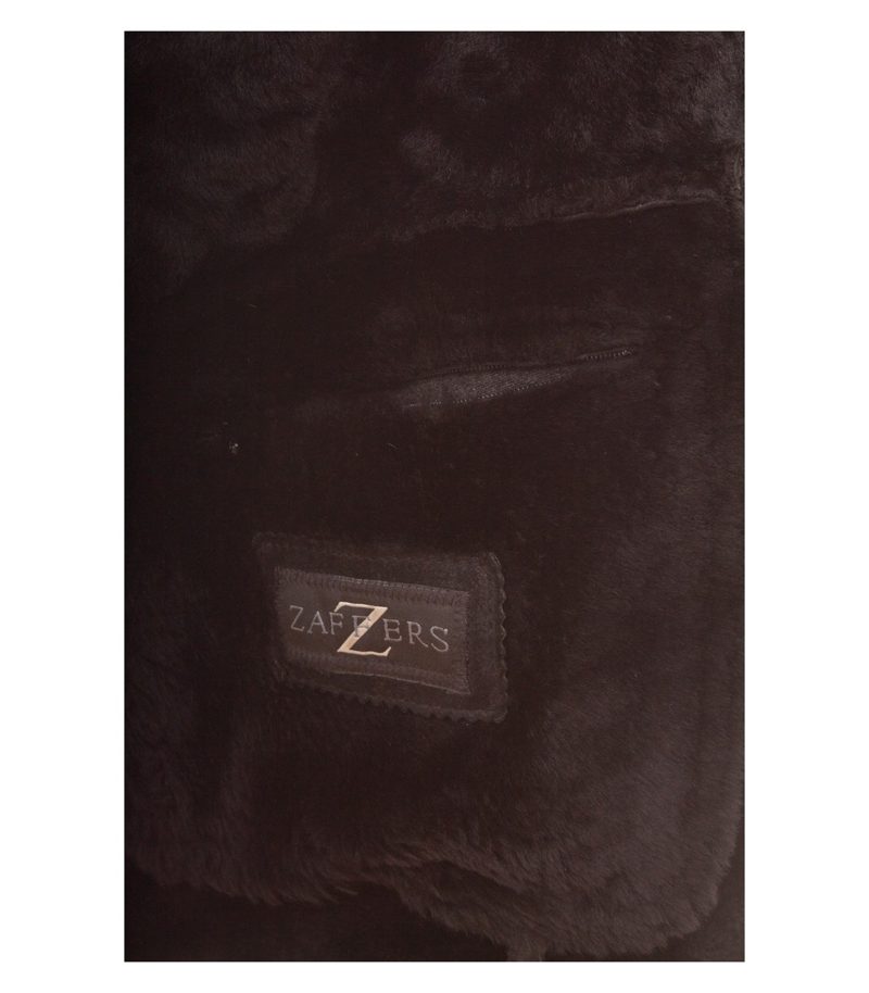 Zaffers Herren Kurzmantel Gr. 56 Schwarz Einreiher Lammfell – Foto 7